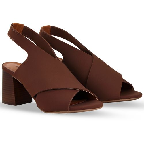 Sandália Sense Lycra Marrom