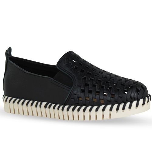 Tênis Twister Couro Burnish Preto