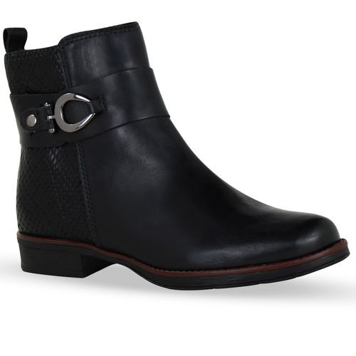 Bota Cano Baixo Couro Atanado Napoli Preto