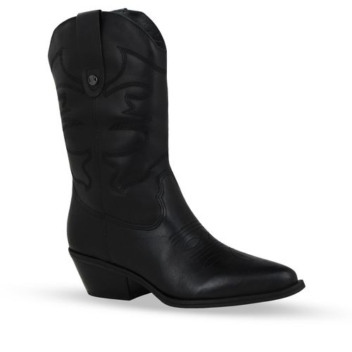 Bota Western Couro Atanado Napoli Preto