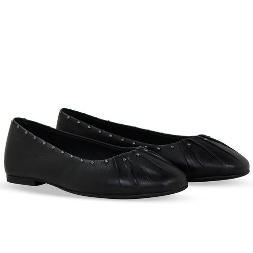 Sapatilha Couro Burnish Preto