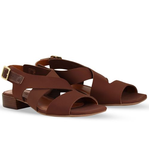 Sandália Sense Lycra Marrom