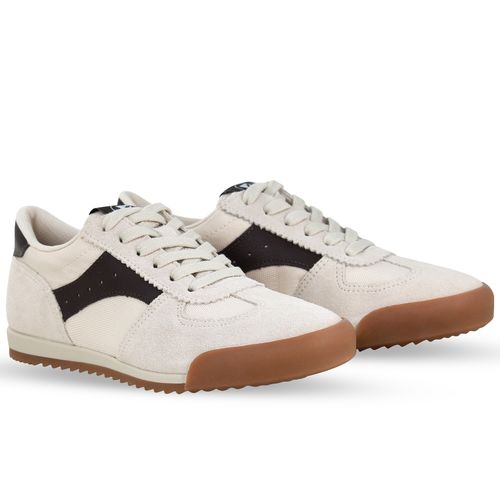 Tênis Couro Camurça Marfim