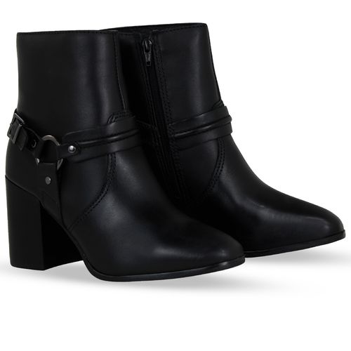 Bota Cano Baixo Couro Atanado Napoli Preto