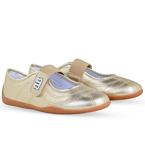 Sapatilha Couro Metalizado Roma Dourado