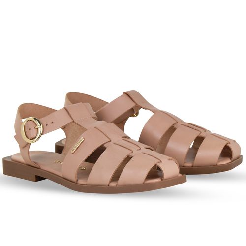 Sandália Rasteira Couro Atanado Brown Sugar