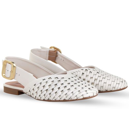 Sapatilha Couro Atanado Napoli Off White