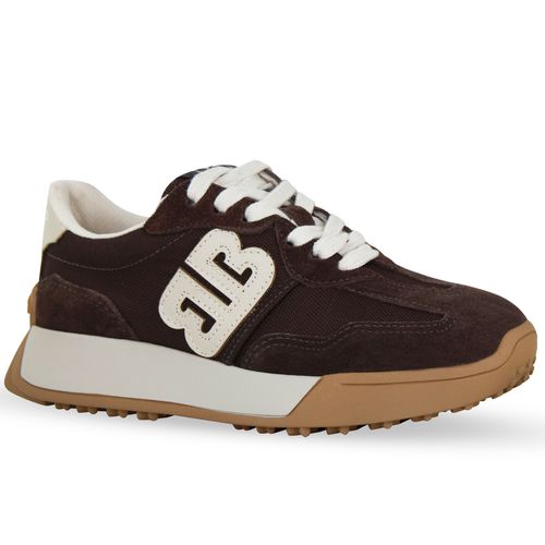 Tênis Couro Camurça Café