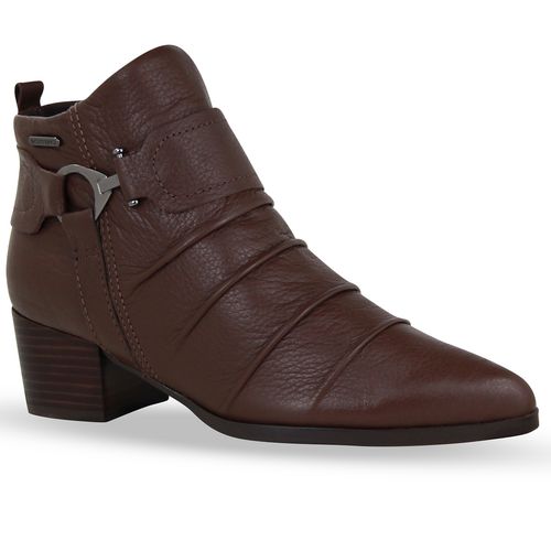 Bota Cano Baixo Couro Burnish Wood