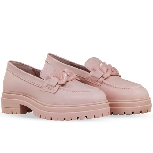 Sapato Couro Atanado Napoli Rosa Pele