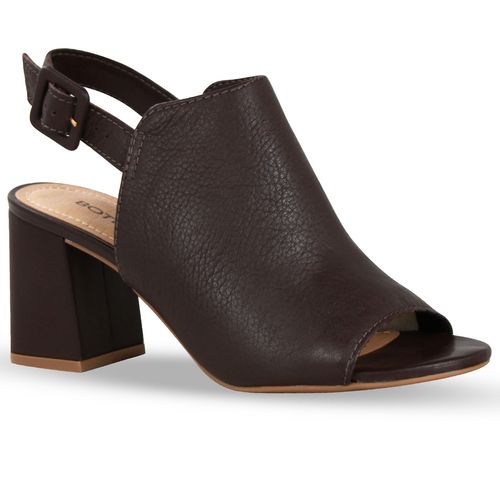 Sandália Couro Burnish Marrom