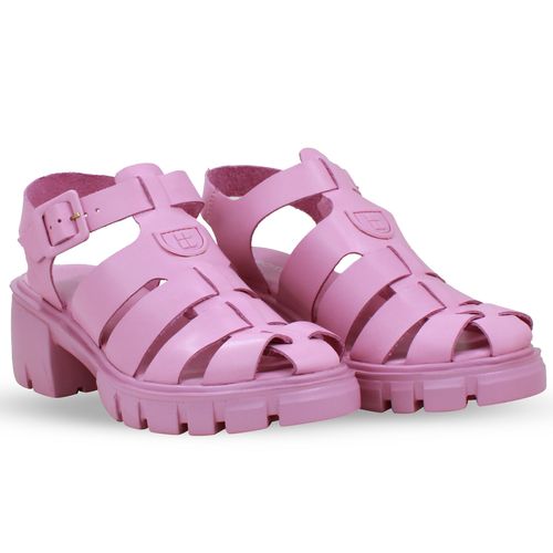 Sandália Couro Atanado Rosa