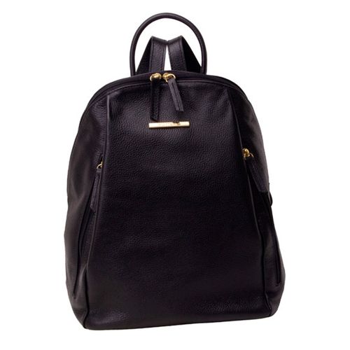 Bolsa Mochila Couro Floater Preto