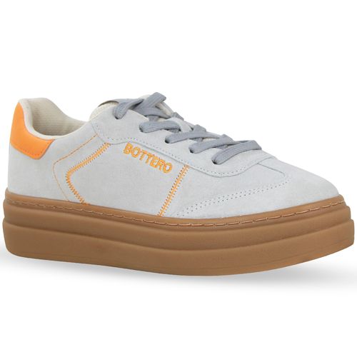 Tênis Couro Camurça Cinza Claro