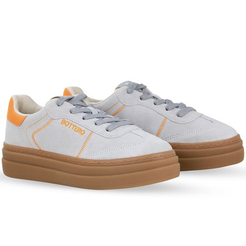 Tênis Couro Camurça Cinza Claro