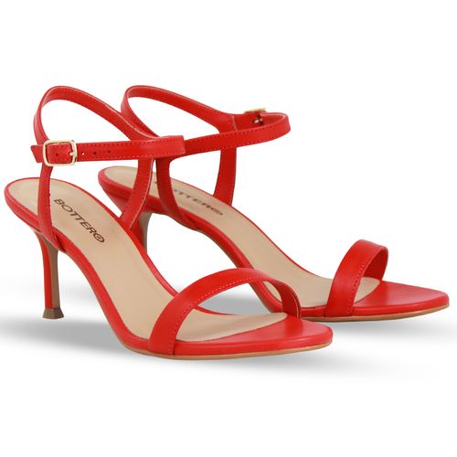 Sandália Couro Atanado Napoli Vermelho