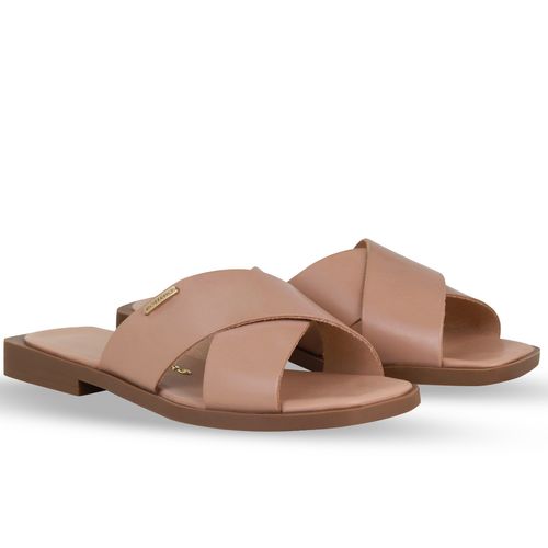 Sandália Rasteira Couro Atanado Brown Sugar