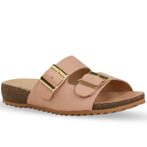 Sandália Rasteira Couro Atanado Napoli Brown Sugar