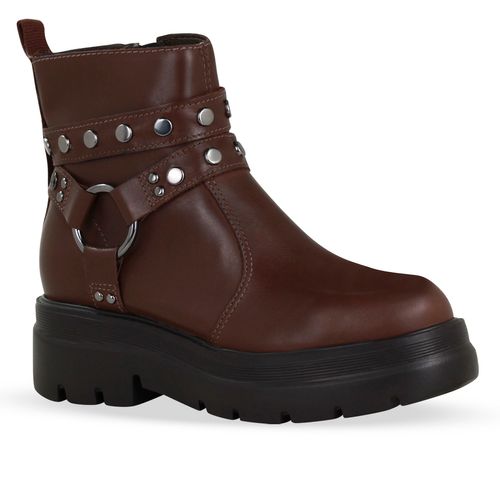Bota Coturno Couro Atanado Napoli Wood