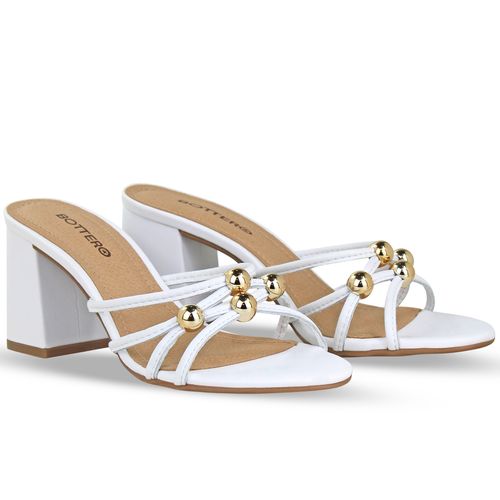 Tamanco Couro Burnish Branco