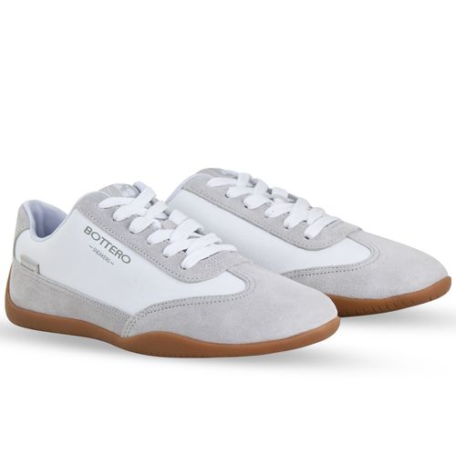 Tênis Couro Camurça Cinza Claro