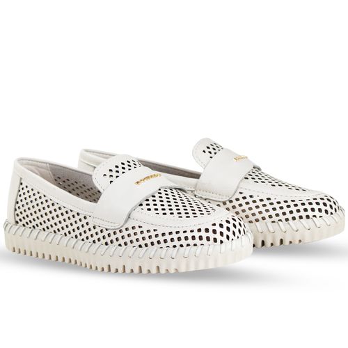 Sapato Twister Couro Burnish Off White