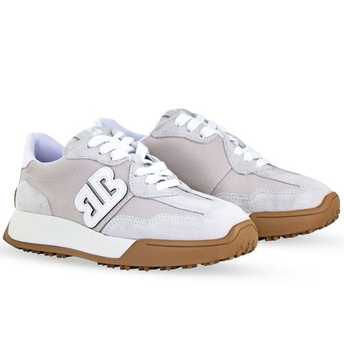 Tênis Couro Camurça Cinza Claro