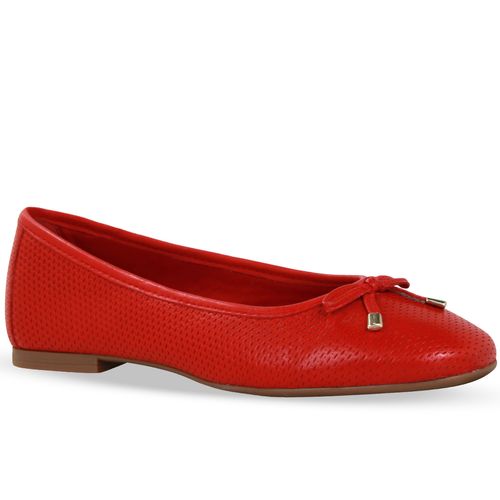 Sapatilha Couro Veneza Vermelho