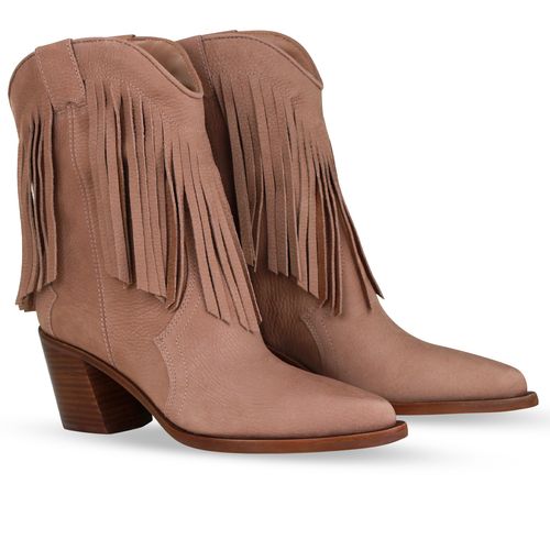 Bota Cano Baixo Couro Tumbled Nobuck Brown Sugar