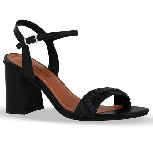 Sandália Couro Burnish Preto