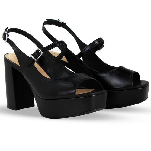 Sandália Couro Atenas Preto