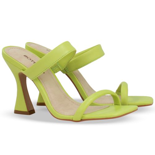 Tamanco Couro Atanado Napoli Verde Limone