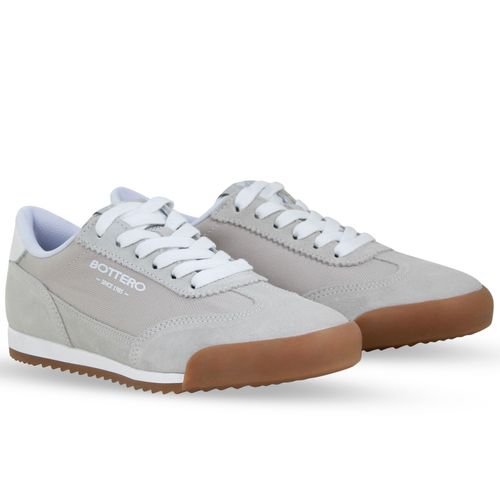 Tênis Couro Camurça Cinza Claro