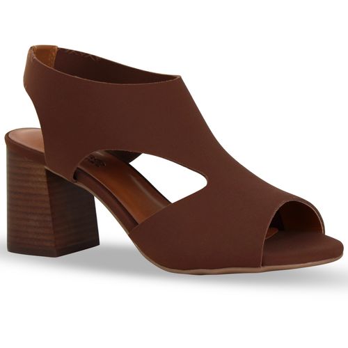 Sandália Sense Lycra Marrom