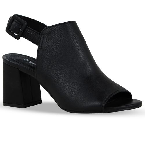 Sandália Couro Burnish Preto