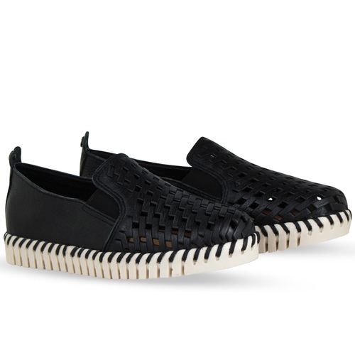 Tênis Twister Couro Burnish Preto