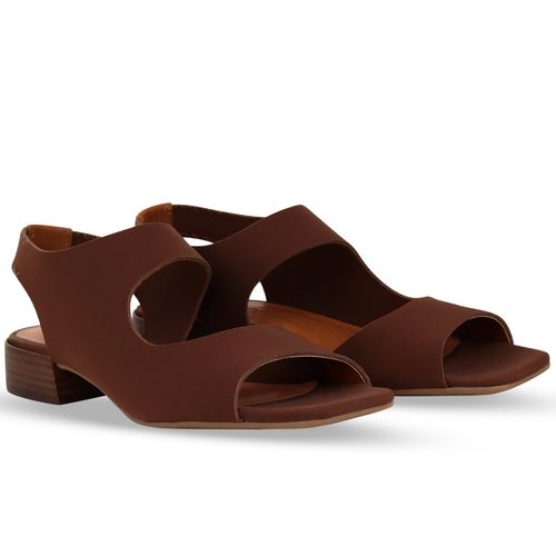 Sandália Sense Lycra Marrom