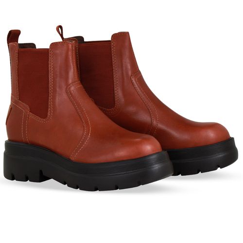 Bota Coturno Couro Atanado Napoli Conhaque