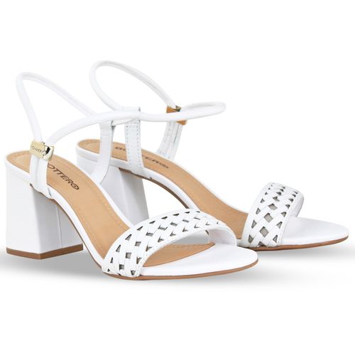 Sandália Couro Burnish Branco