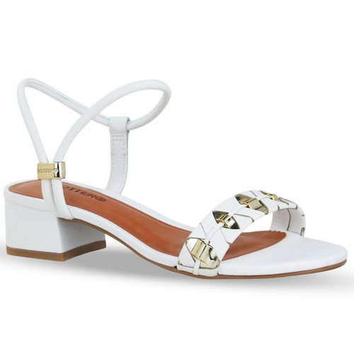 Sandália Couro Burnish Branco