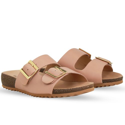 Sandália Rasteira Couro Atanado Napoli Brown Sugar