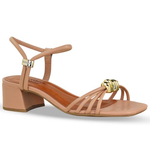 Sandália Couro Burnish Brown Sugar