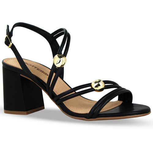 Sandália Couro Burnish Preto