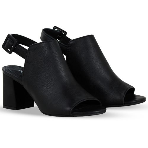 Sandália Couro Burnish Preto