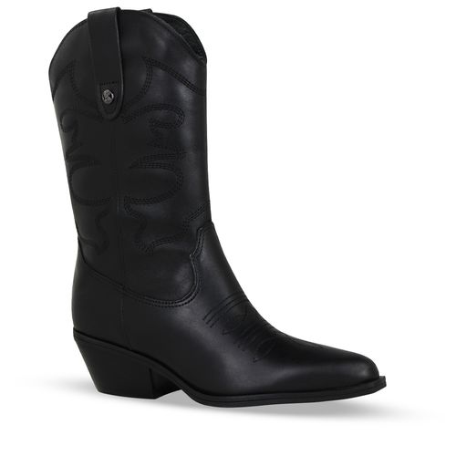 Bota Western Couro Atanado Napoli Preto