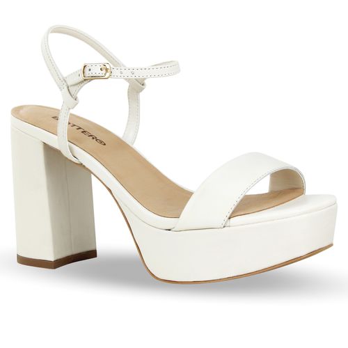 Sandália Couro Atanado Napoli Off White