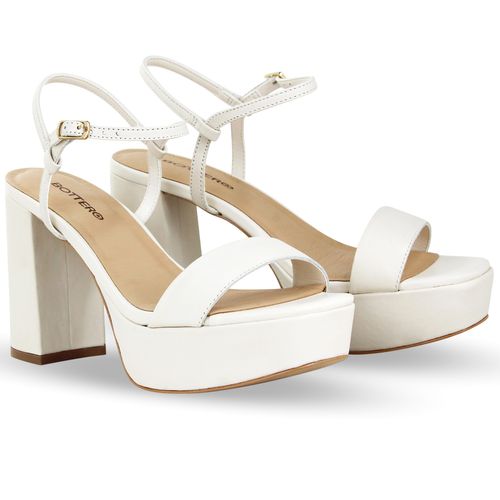 Sandália Couro Atanado Napoli Off White