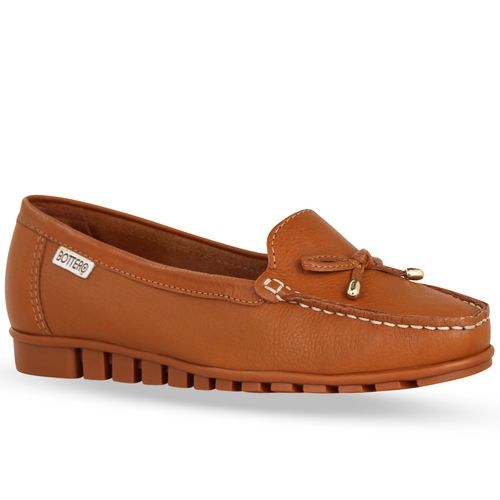 Sapato Mocassim Couro Burnish Caramelo