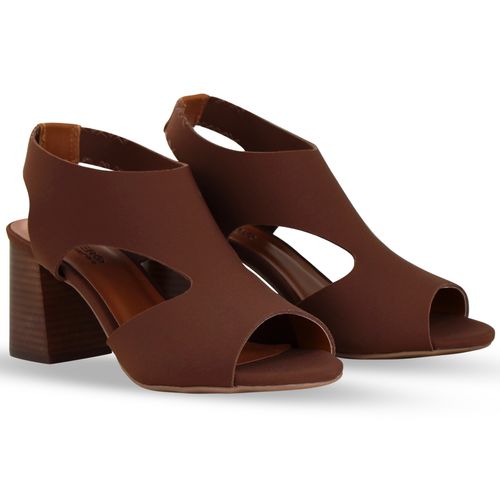 Sandália Sense Lycra Marrom