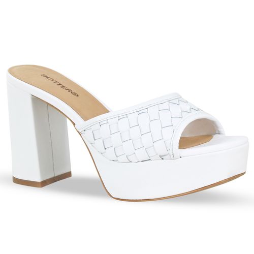 Tamanco Couro Atanado Napoli Branco